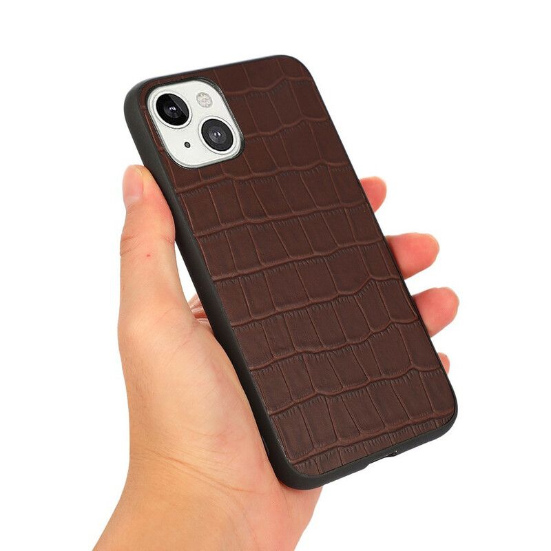 Etui Iphone 13 Mini Oryginalna Skóra Krokodyla Etui Ochronne