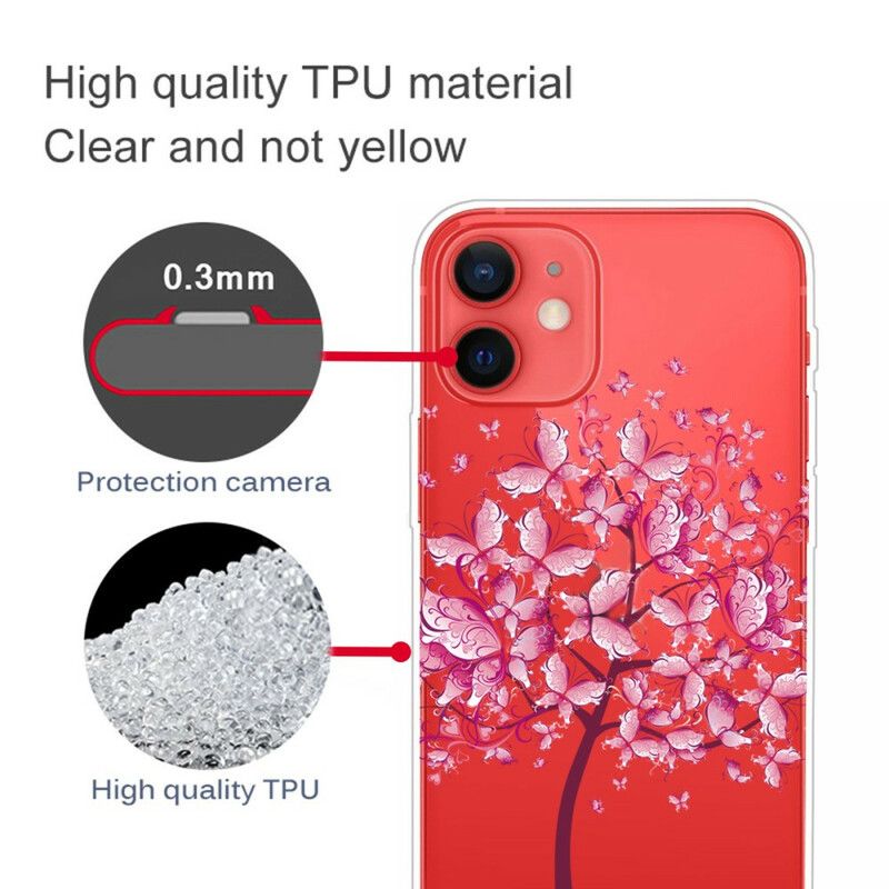 Etui Iphone 13 Mini Różowy Wierzchołek Drzewa