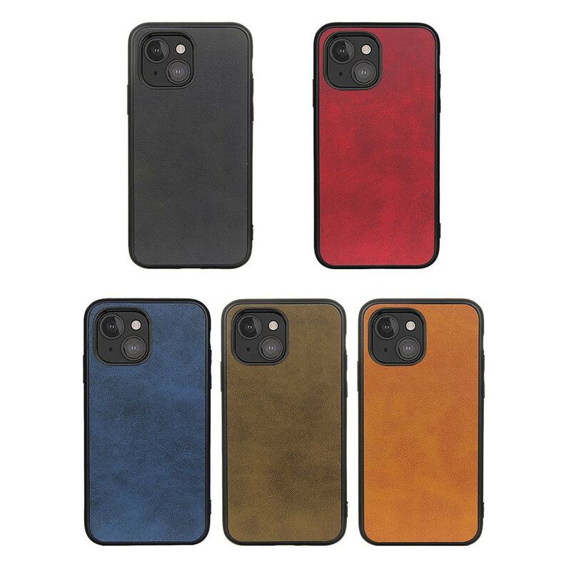 Etui Iphone 13 Mini Wyrafinowany Efekt Skóry Etui Ochronne