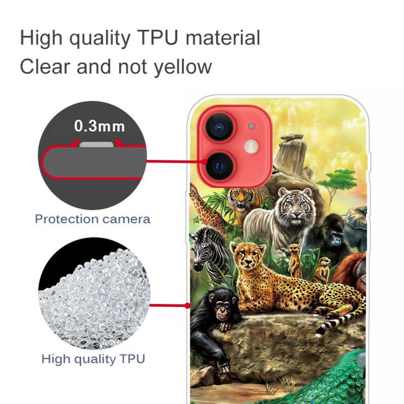 Etui Iphone 13 Mini Zwierzęta Z Safari Etui Ochronne