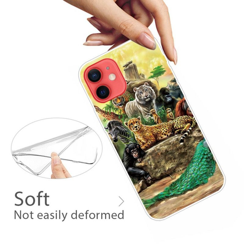 Etui Iphone 13 Mini Zwierzęta Z Safari Etui Ochronne