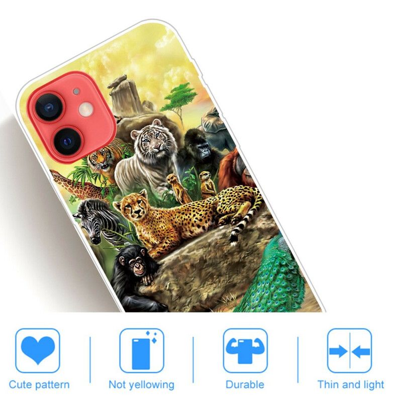 Etui Iphone 13 Mini Zwierzęta Z Safari Etui Ochronne