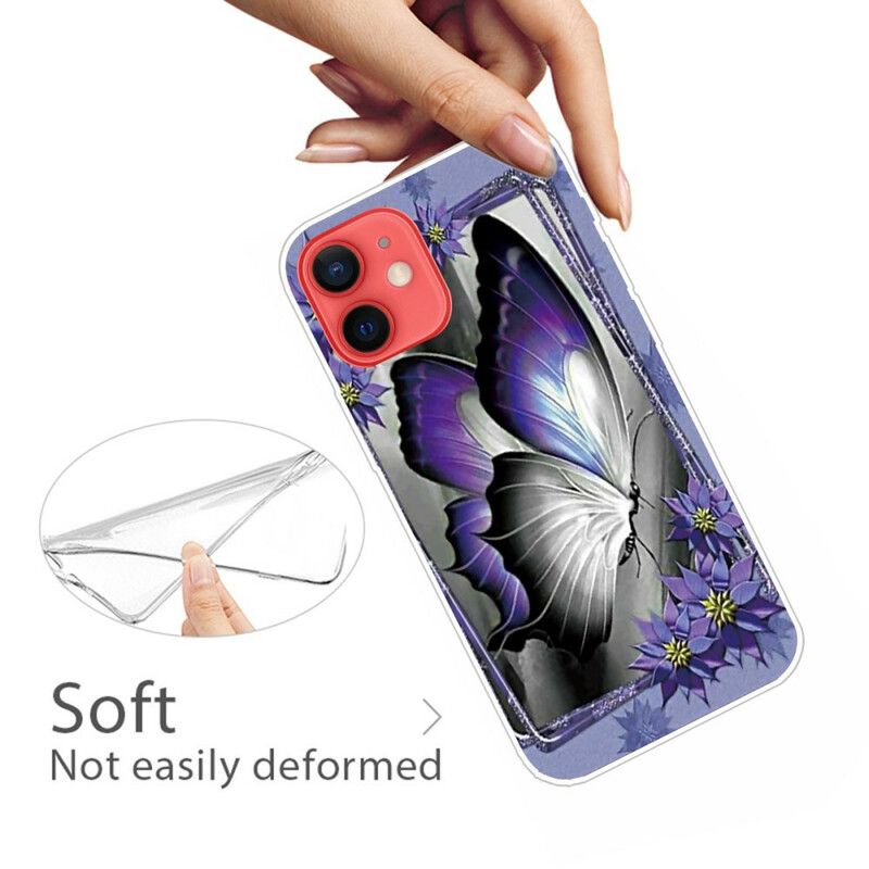 Futerały Iphone 13 Mini Etui Na Telefon Królewski Motyl