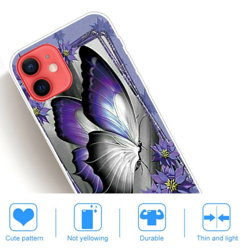 Futerały Iphone 13 Mini Etui Na Telefon Królewski Motyl