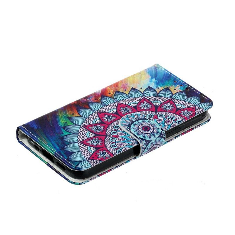 Skórzany Futerał Iphone 13 Mini Etui Na Telefon Ultra Kolorowa Mandala