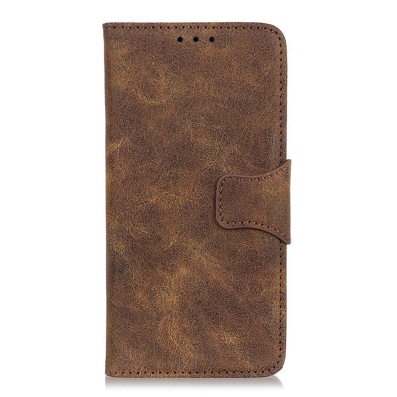 Etui Folio Samsung Galaxy S20 Ultra Ciemnoczerwony Szary Vintage Klapka Magnetyczna