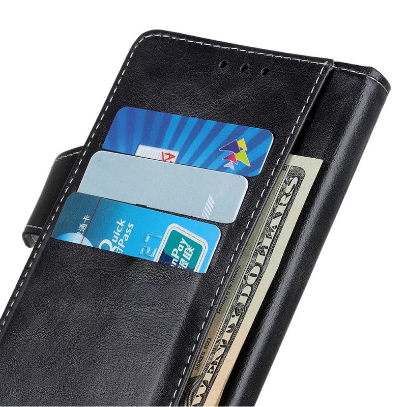 Etui Folio Samsung Galaxy S20 Ultra Czerwony Czarny Artystyczny Guzik I Szwy