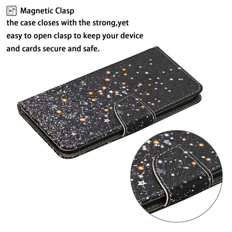 Etui Folio Samsung Galaxy S20 Ultra Gwiazdki I Cekiny Z Paskiem Etui Ochronne