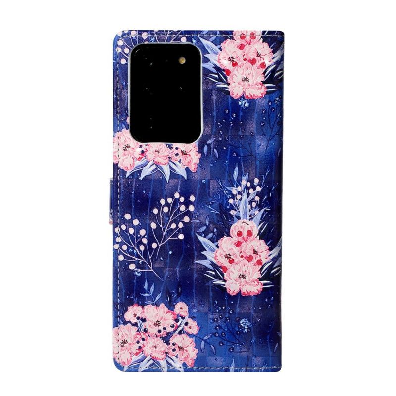 Etui Folio Samsung Galaxy S20 Ultra Jasne Kwiaty Punktowe