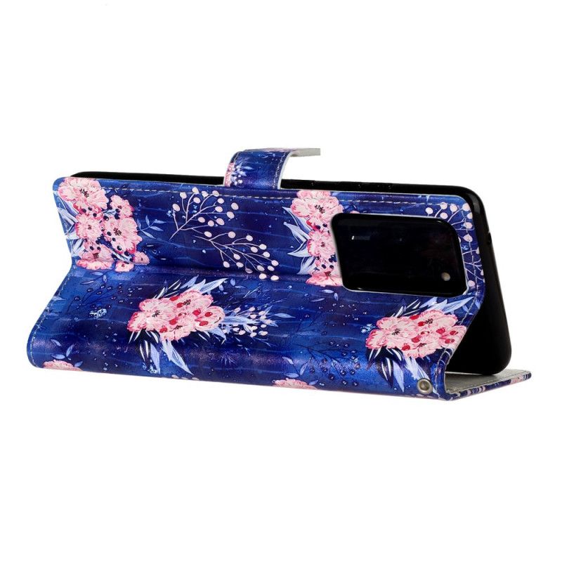 Etui Folio Samsung Galaxy S20 Ultra Jasne Kwiaty Punktowe