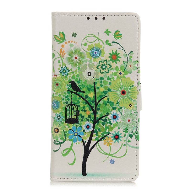 Etui Folio Samsung Galaxy S20 Ultra Jasnoniebieski Kwitnące Drzewo Etui Ochronne