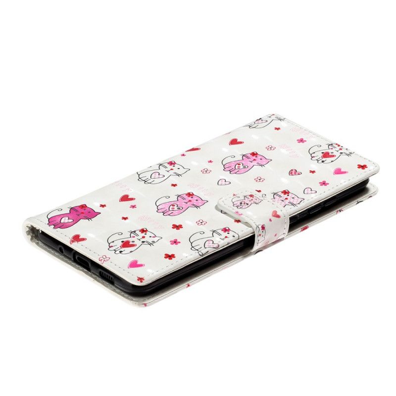 Etui Folio Samsung Galaxy S20 Ultra Koty Z Jasnymi Plamkami