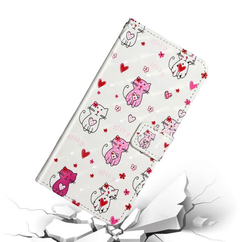 Etui Folio Samsung Galaxy S20 Ultra Koty Z Jasnymi Plamkami