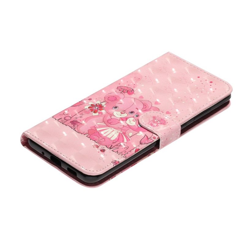 Etui Folio Samsung Galaxy S20 Ultra Pluszowe Pluszowe Misie Z Paskiem Etui Ochronne