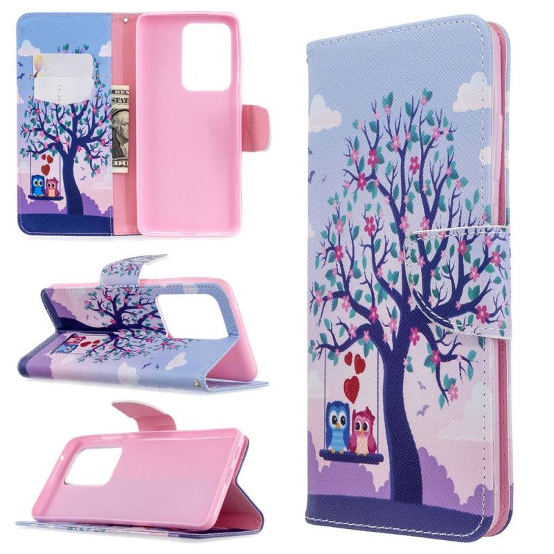 Etui Folio Samsung Galaxy S20 Ultra Sowy Na Huśtawce Etui Ochronne