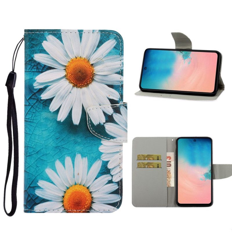 Etui Folio Samsung Galaxy S20 Ultra Stokrotki Stringi Etui Ochronne