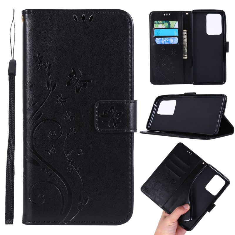 Etui Folio Samsung Galaxy S20 Ultra Szary Czarny Motyle Na Wietrze