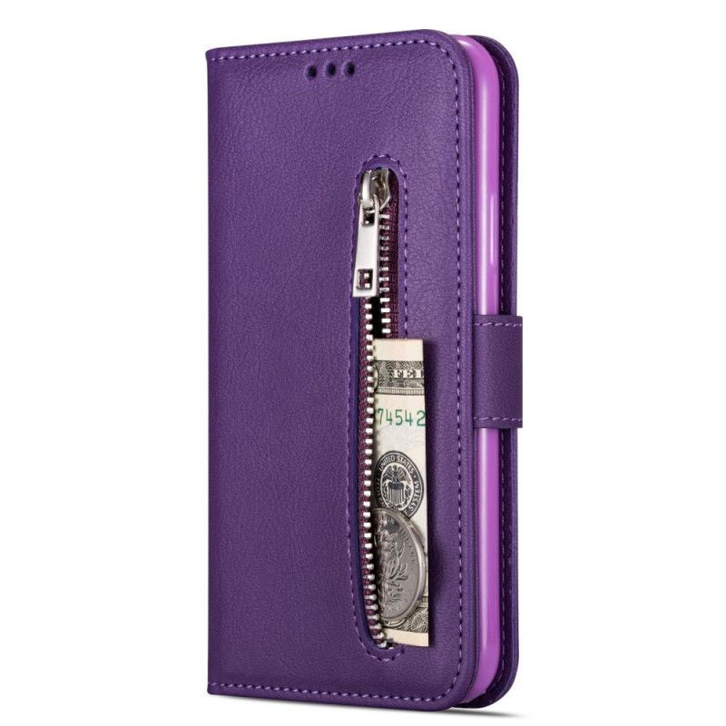 Etui Folio Samsung Galaxy S20 Ultra Szary Czarny Portmonetka Na Monety Z Paskiem