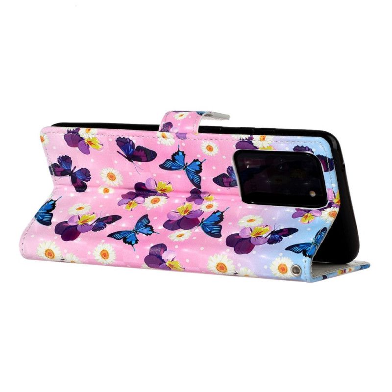 Etui Folio Samsung Galaxy S20 Ultra Ultralekkie Motyle Punktowe