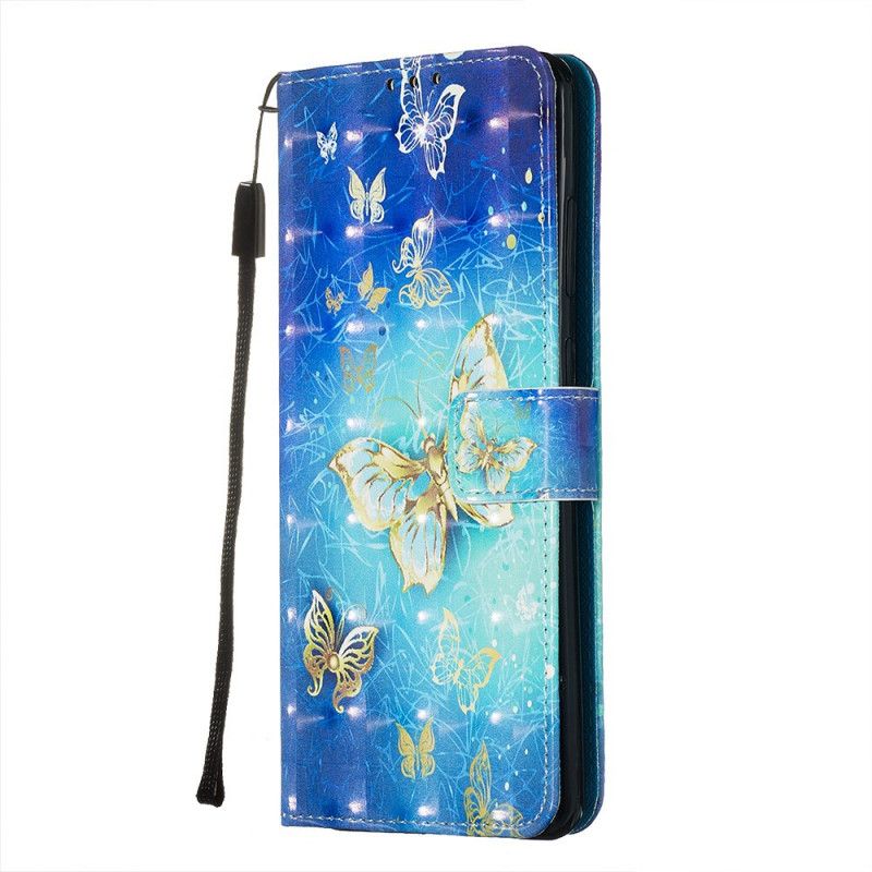 Etui Folio Samsung Galaxy S20 Ultra Złote Motyle