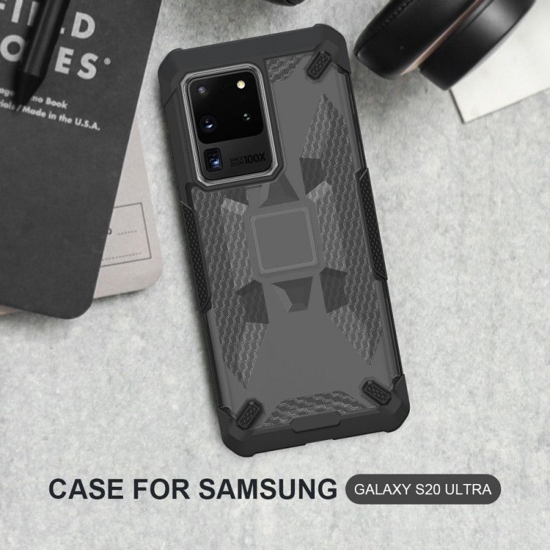 Etui Samsung Galaxy S20 Ultra Biały Czarny Seria Robotów Etui Ochronne