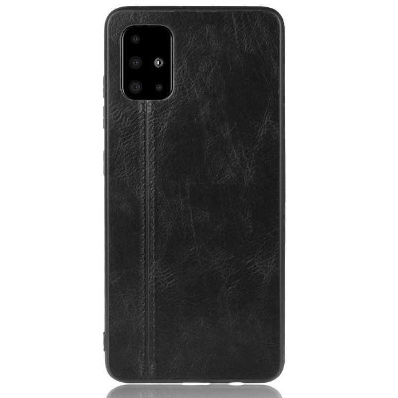 Etui Samsung Galaxy S20 Ultra Czerwony Czarny Efekt Szytej Skóry Etui Ochronne