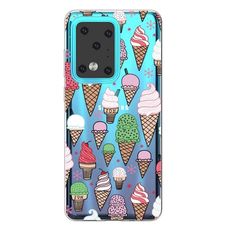 Etui Samsung Galaxy S20 Ultra Lody Śmietankowe