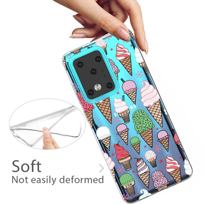 Etui Samsung Galaxy S20 Ultra Lody Śmietankowe