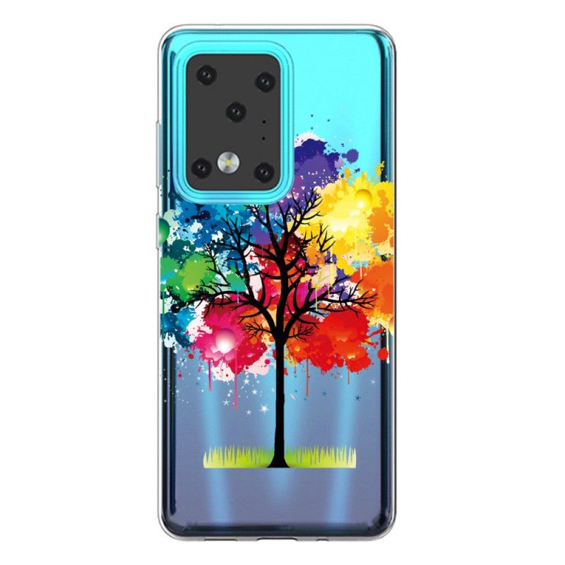 Etui Samsung Galaxy S20 Ultra Przezroczyste Drzewo Akwarelowe