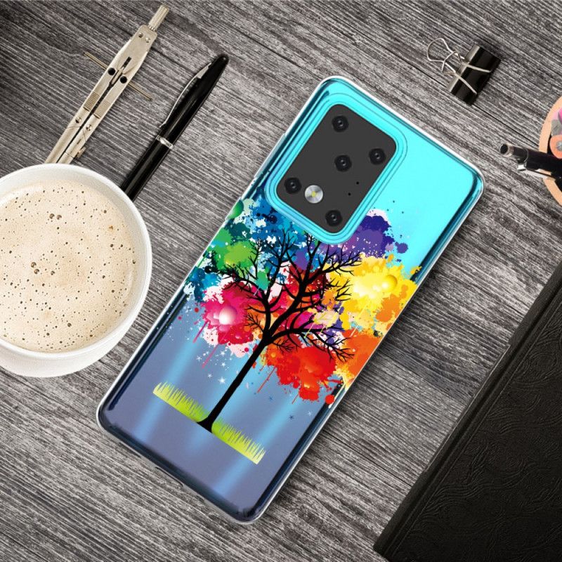 Etui Samsung Galaxy S20 Ultra Przezroczyste Drzewo Akwarelowe