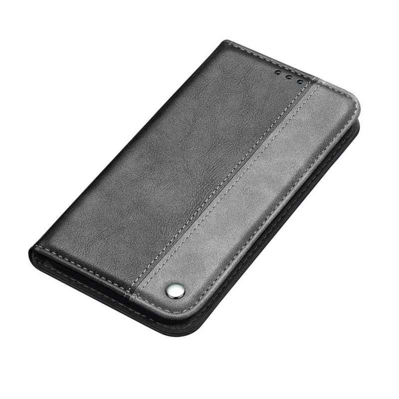 Flip Kotelot Samsung Galaxy S20 Ultra Czerwony Szary Dwukolorowy Efekt Skóry Etui Ochronne