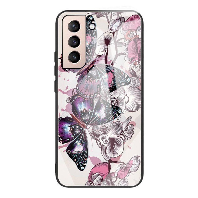 Etui do Samsung Galaxy S22 5G Motyle Odmiana Szkło Hartowane