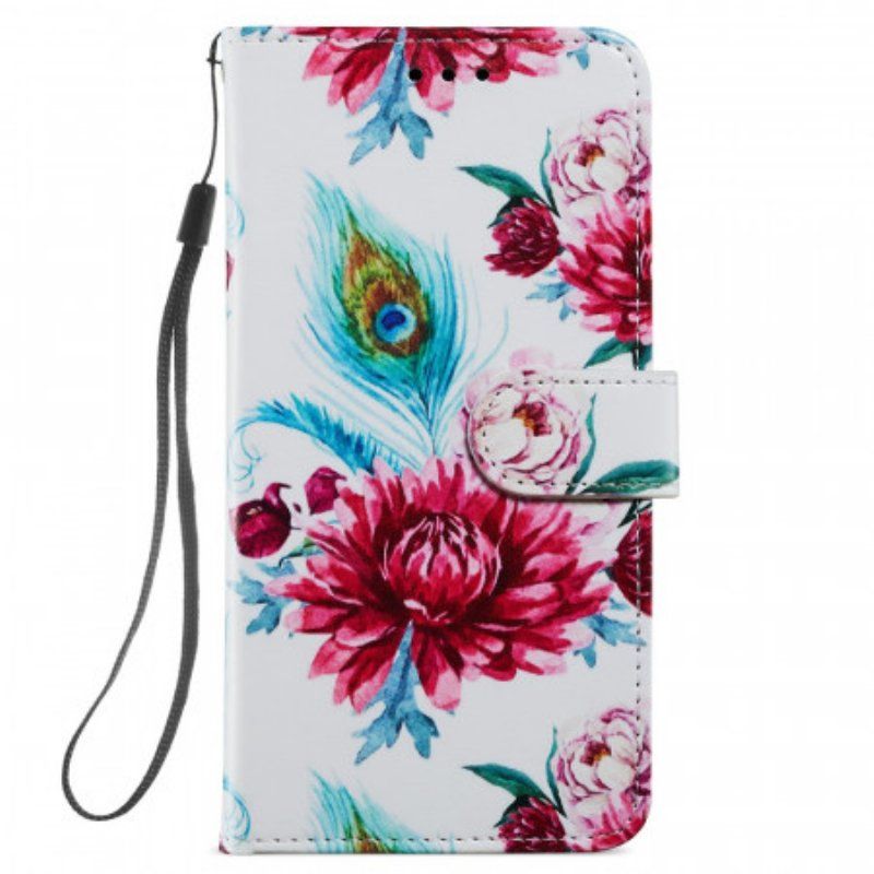 Etui Folio do Samsung Galaxy S22 5G Intensywne Kwiaty