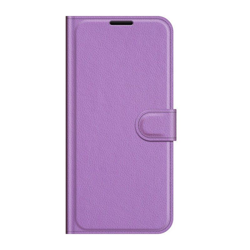 Etui Folio do Samsung Galaxy S22 5G Klasyczny Efekt Skóry Liczi