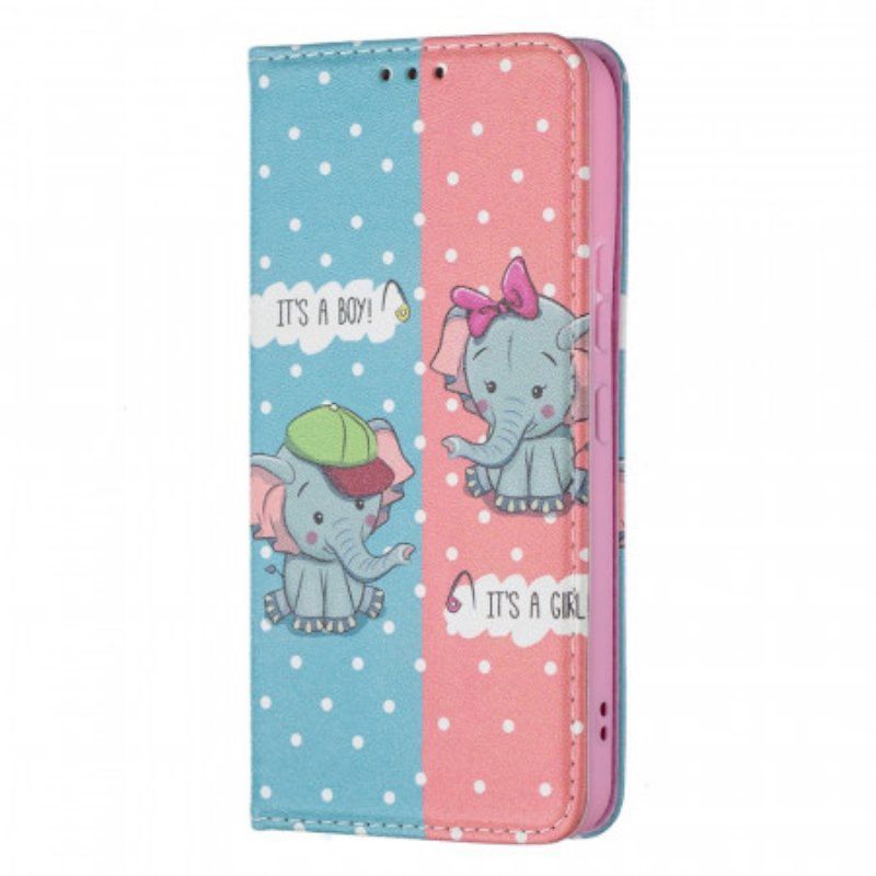 Etui Na Telefon do Samsung Galaxy S22 5G Etui Folio Słoniątka