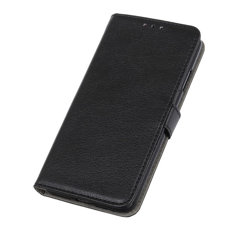 Etui Folio Samsung Galaxy A71 Czerwony Czarny Liczi Retro Etui Ochronne