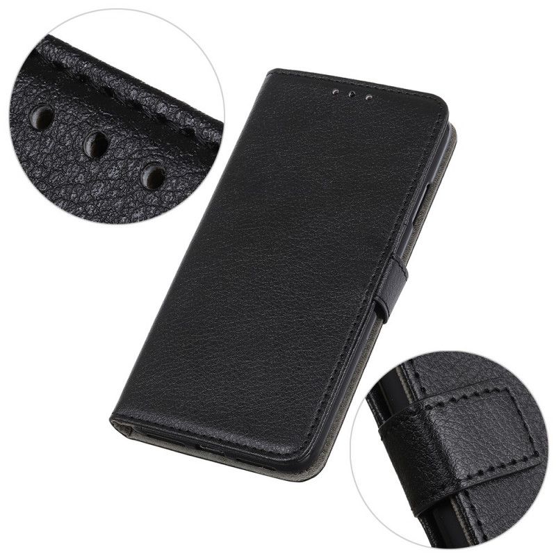 Etui Folio Samsung Galaxy A71 Czerwony Czarny Liczi Retro Etui Ochronne