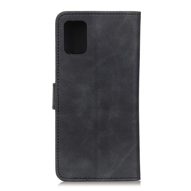 Etui Folio Samsung Galaxy A71 Czerwony Czarny Mata Z Efektem Skóry W Stylu Vintage Khazneh Etui Ochronne