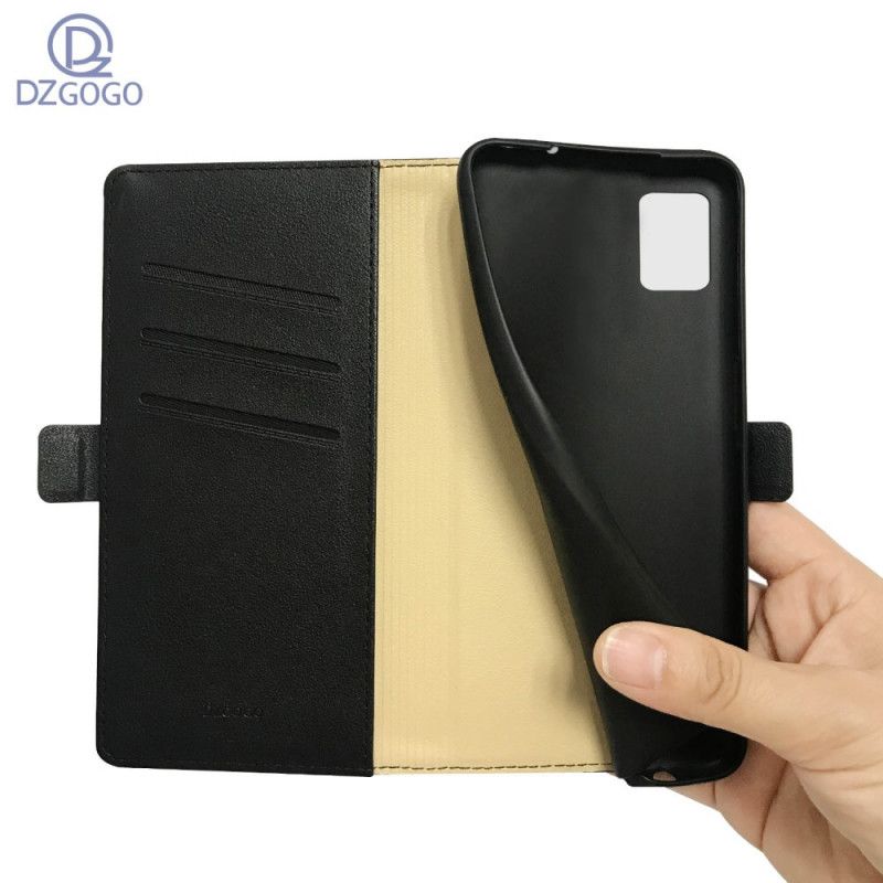 Etui Folio Samsung Galaxy A71 Czerwony Czarny Seria Dzgogo Milo