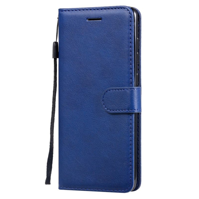 Etui Folio Samsung Galaxy A71 Czerwony Czarny Seria W Jednolitym Kolorze Z Paskiem