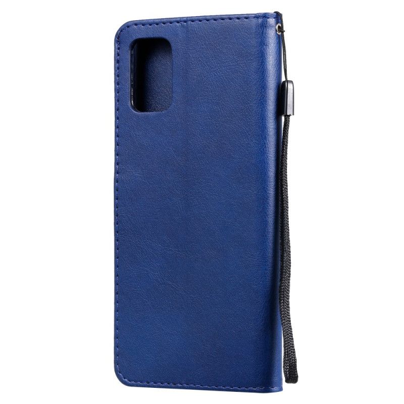 Etui Folio Samsung Galaxy A71 Czerwony Czarny Seria W Jednolitym Kolorze Z Paskiem