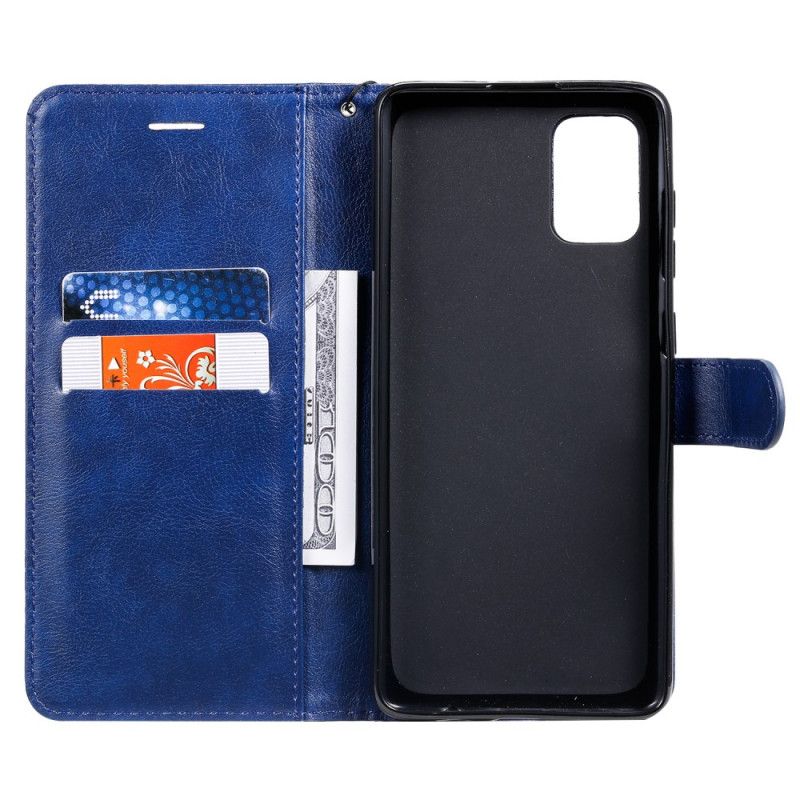 Etui Folio Samsung Galaxy A71 Czerwony Czarny Seria W Jednolitym Kolorze Z Paskiem