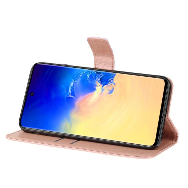 Etui Folio Samsung Galaxy A71 Fioletowy Zawieszka Kwiatowa