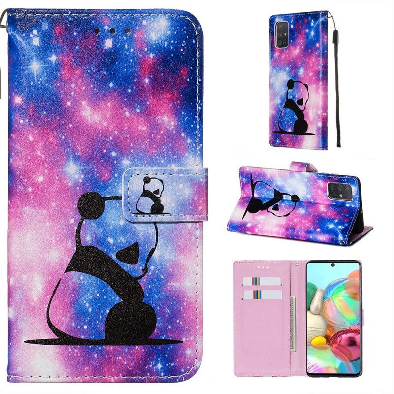 Etui Folio Samsung Galaxy A71 Galaktyczna Panda