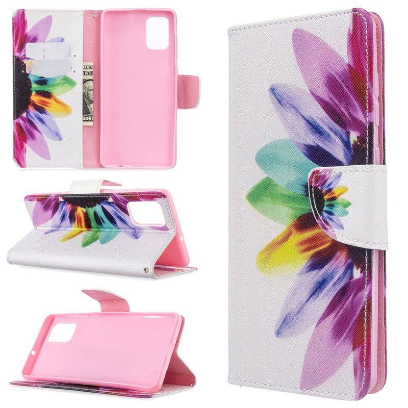 Etui Folio Samsung Galaxy A71 Kwiat Akwareli