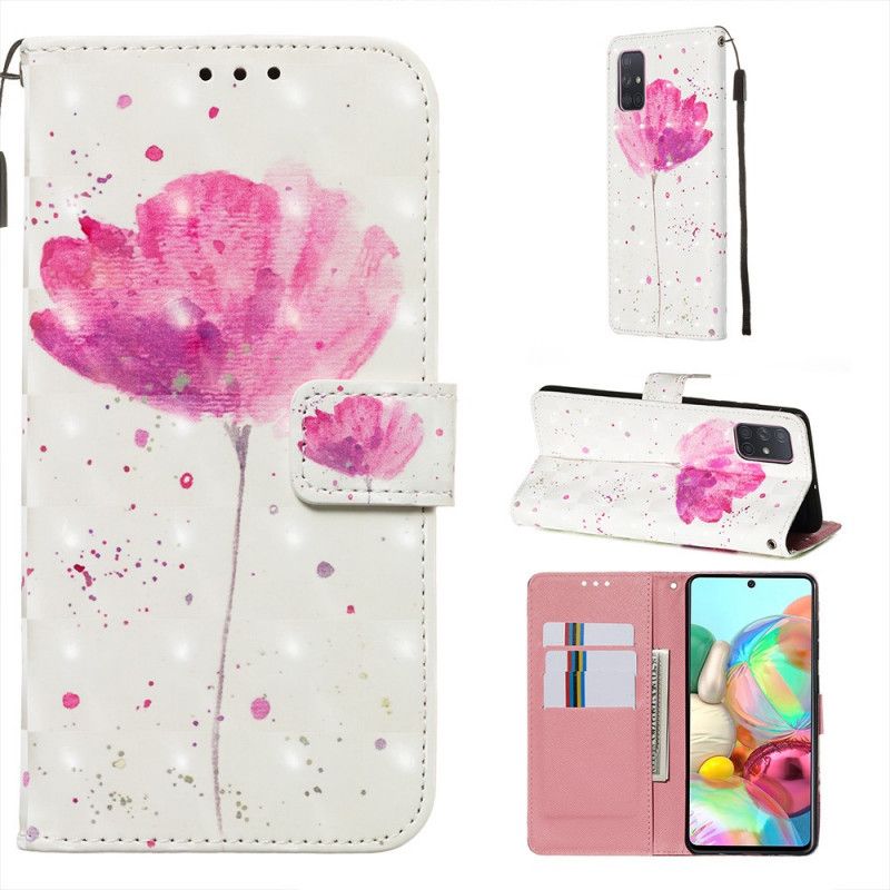 Etui Folio Samsung Galaxy A71 Mak Akwarelowy Etui Ochronne