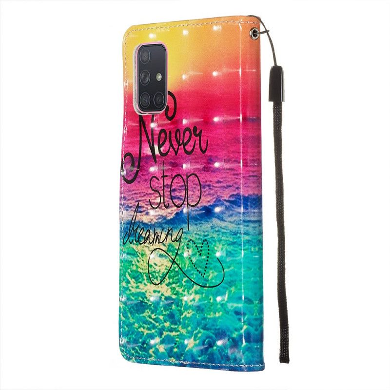 Etui Folio Samsung Galaxy A71 Nigdy Nie Przestawaj Marzyć Etui Ochronne