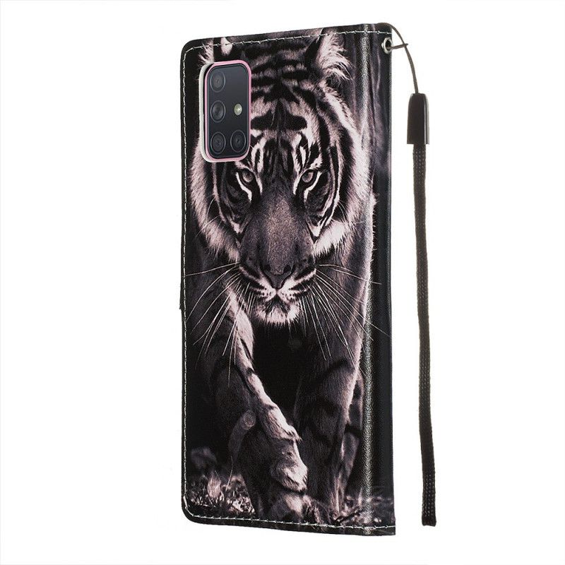 Etui Folio Samsung Galaxy A71 Nocny Tygrys