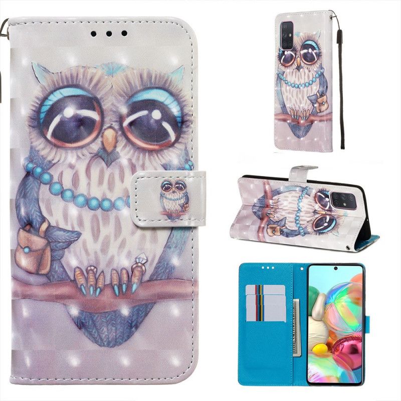 Etui Folio Samsung Galaxy A71 Panna Sowa