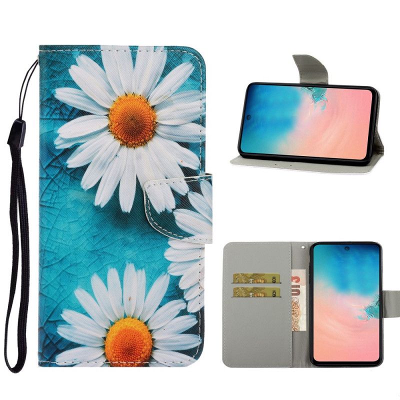 Etui Folio Samsung Galaxy A71 Stokrotki W Stringach